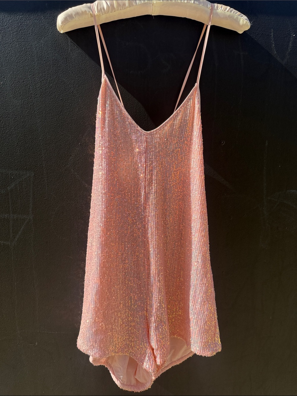 Victoria’s Secret pink sequin romper jumpsuit